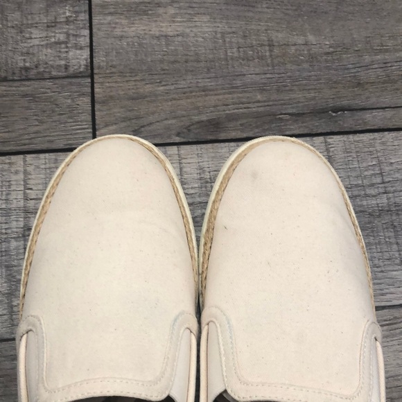 Vionic canvas oatmeal Sunny Rae Twin Gore slip on casual sneakers with braid - Picture 3 of 8